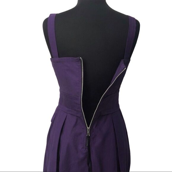 Marc by Marc Jacobs Fiona Purple Cotton Bubble Hem Dress Size 6 - Picture 11 of 16